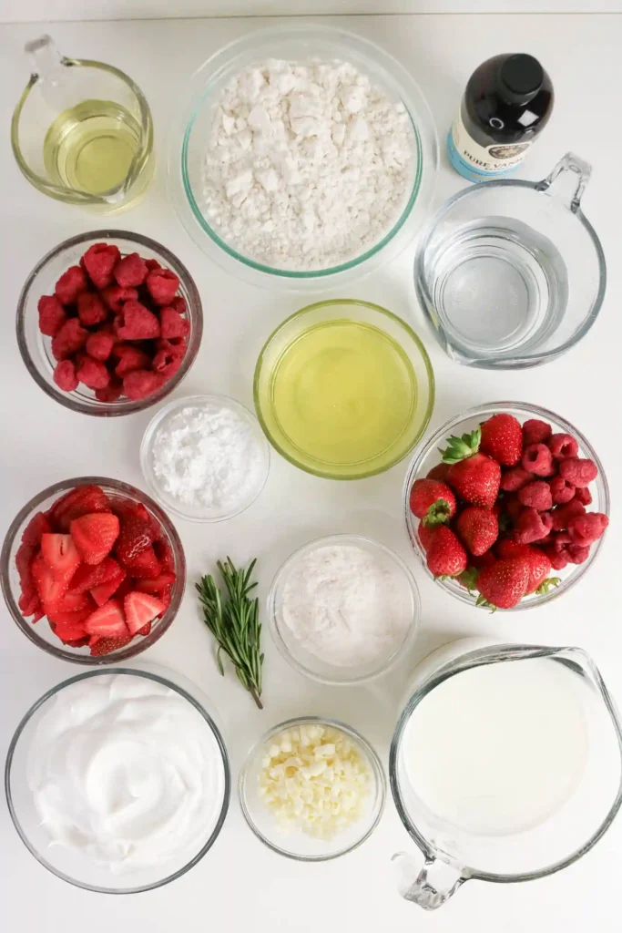 ingredients for the Christmas trifle
