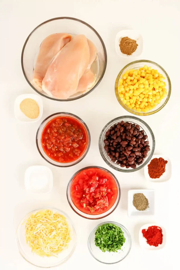 ingredients for the crockpot southwest chicken