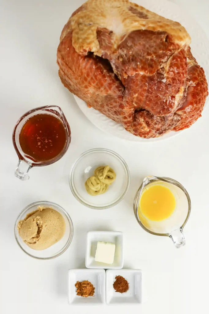 ingredients for the honey ham