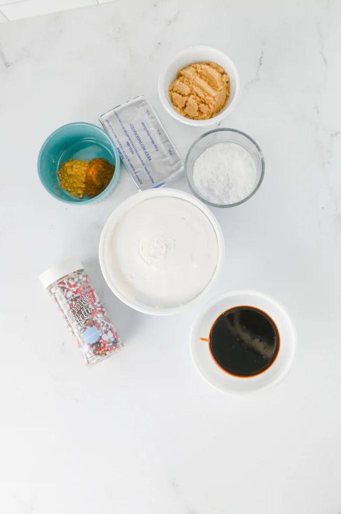 ingredients for the gingerbread dip