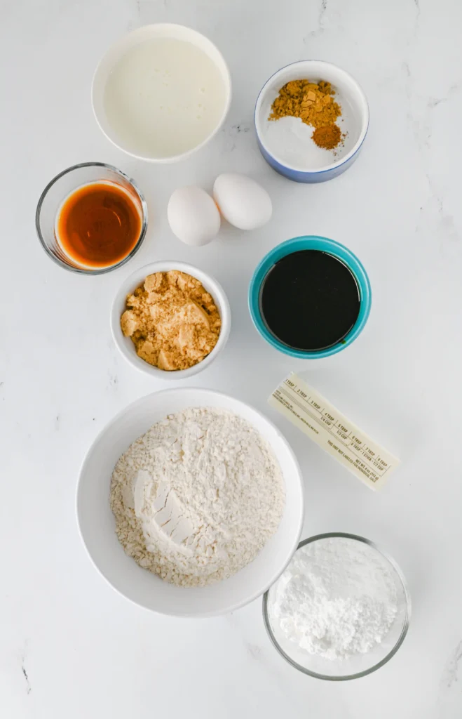 ingredients for the gingerbread loaf