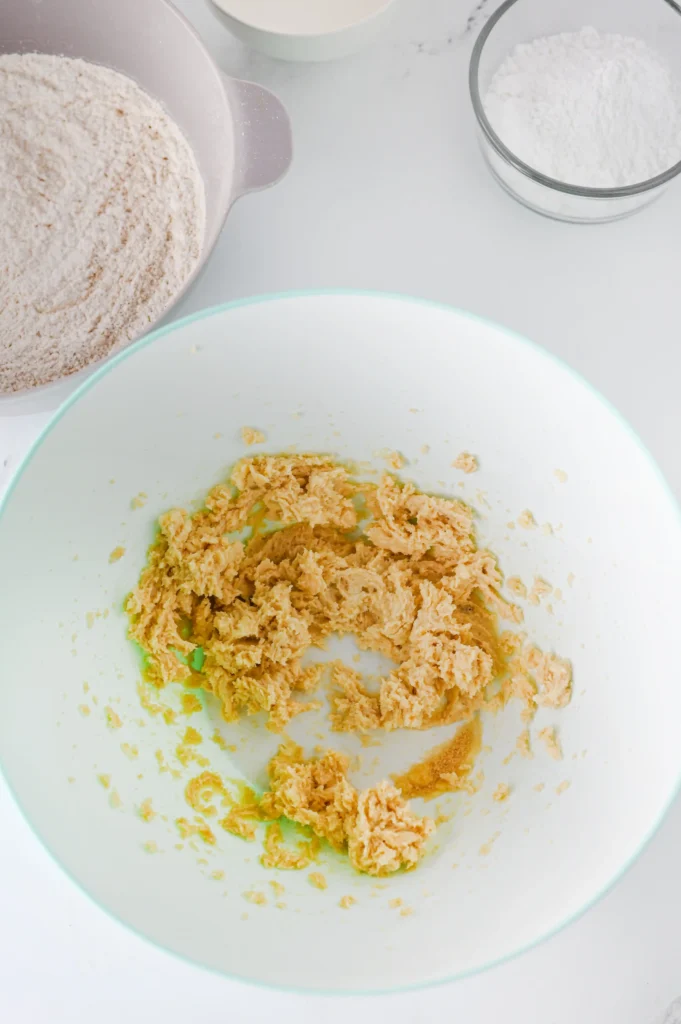  brown sugar, butter, and molasses in a bowl