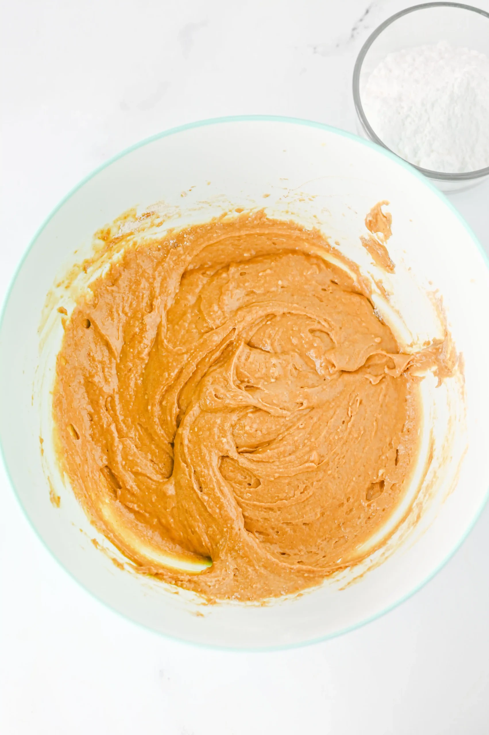 gingerbread loaf batter in about bowl