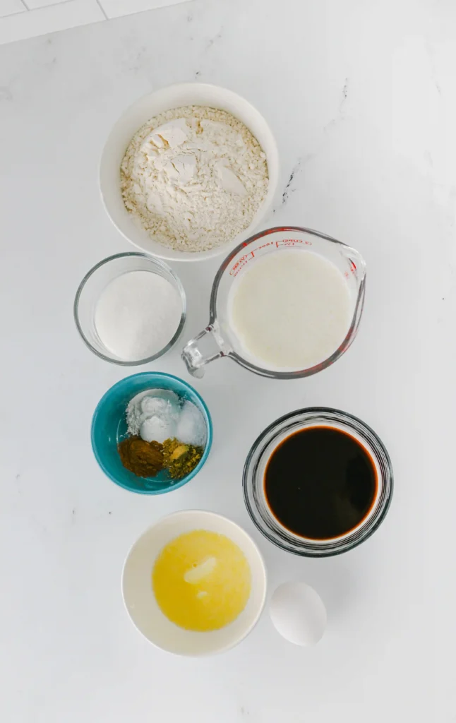 ingredients for the gingerbread panckakes