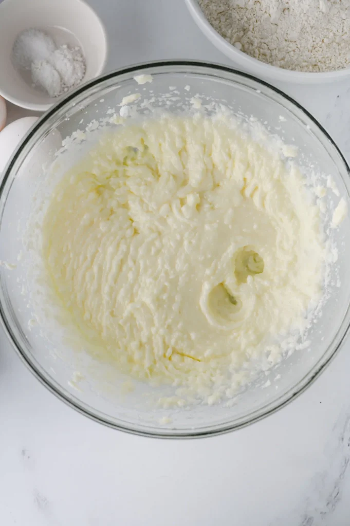  butter, oil, granulated sugar, and powdered sugar mixed in a bowl