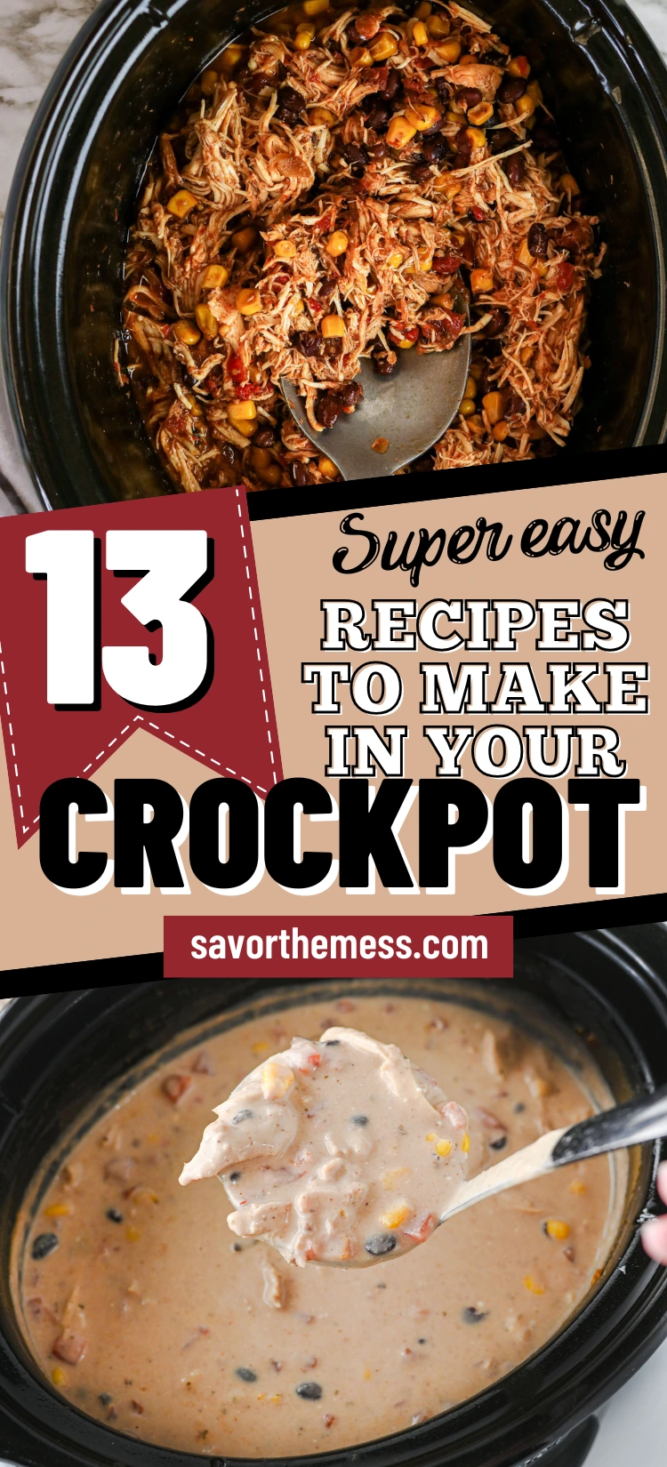 a collage of Easy Crockpot Recipes